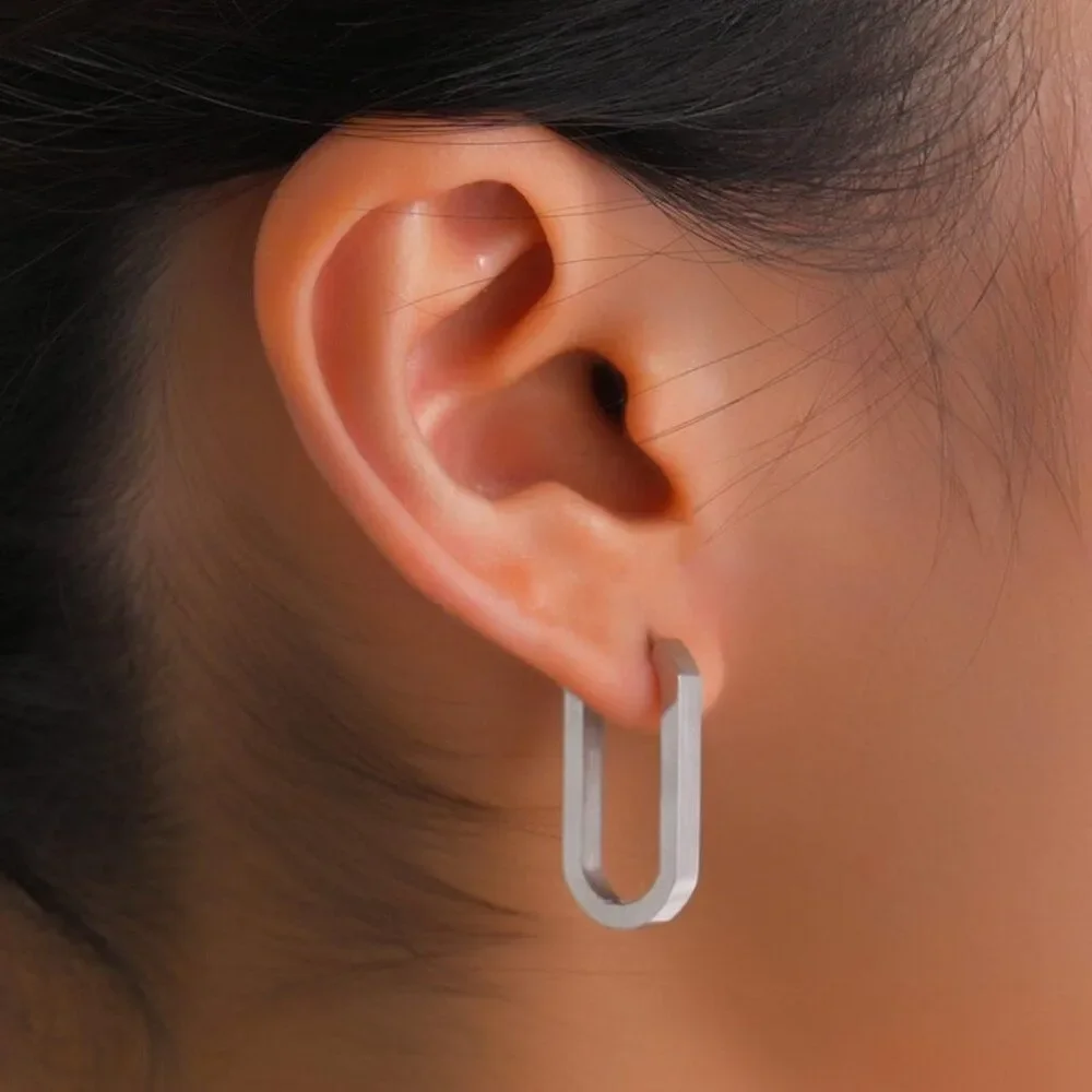 5/$25 Silver Oval Hoops Gold Color Oval Hoop Earrings